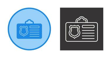 icono de vector de tarjeta de identificación