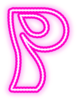neon rosa alfabet brev png