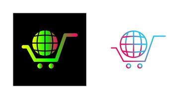 icono de vector de compras globales