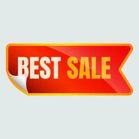 Best sale. red sale tag banner vector