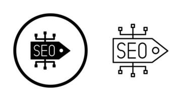 icono de vector de etiqueta seo