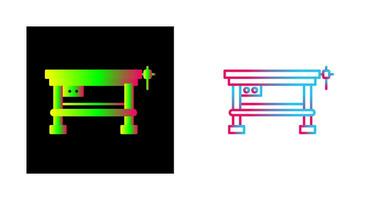 icono de vector de banco de trabajo