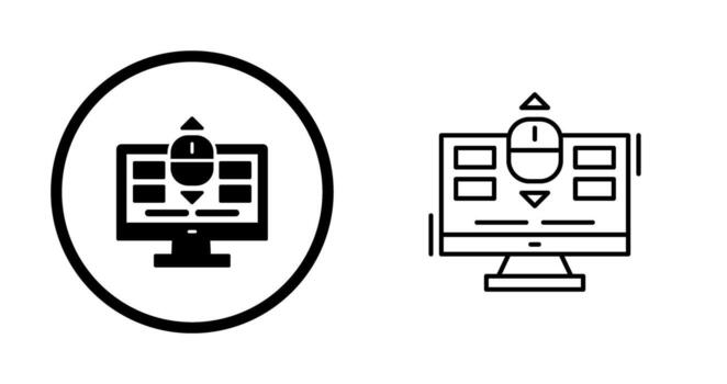 icono de vector de desplazamiento