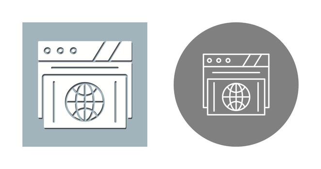 icono de vector de navegador