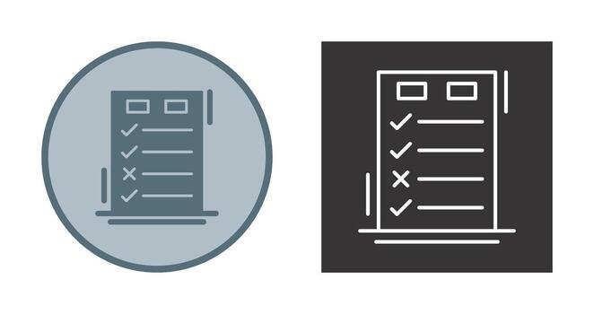 Today to Done CheckList Vector Icon