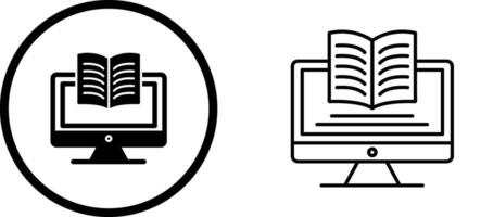 icono de vector de aprendizaje digital