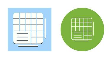 Table Data Vector Icon