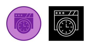 icono de vector de reloj de pared