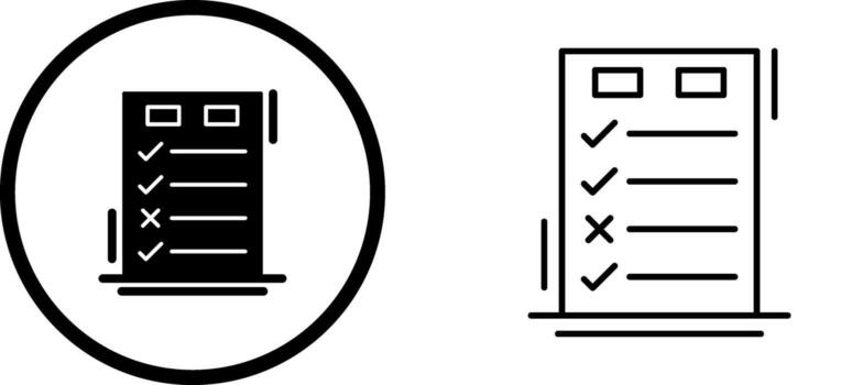 Today to Done CheckList Vector Icon