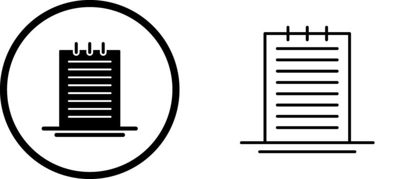 icono de vector de notas