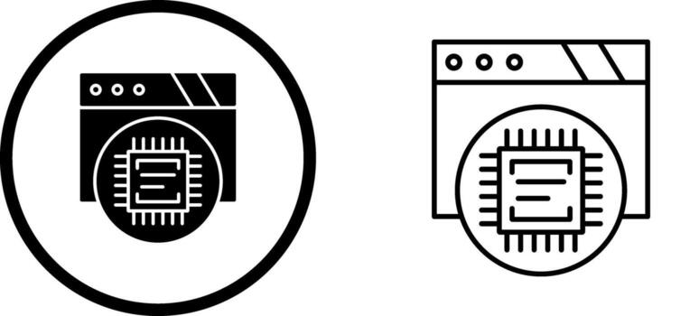 icono de vector de cpu