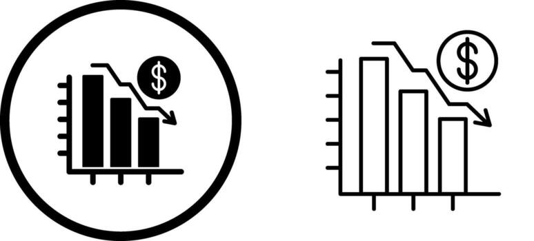 Chart Down Vector Icon