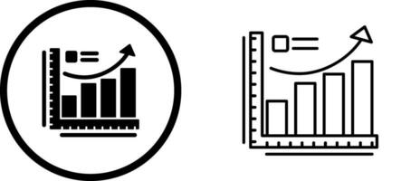 icono de vector de tabla de crecimiento