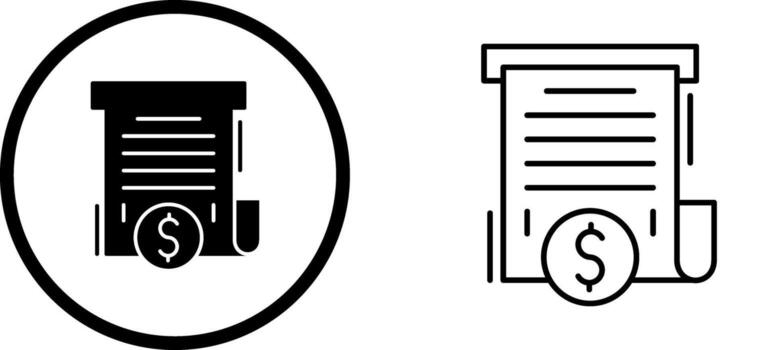 Bill Vector Icon