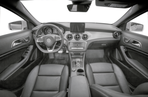 Inside moden car background, luxury car interior elements wallpaper. Black leather car interior png