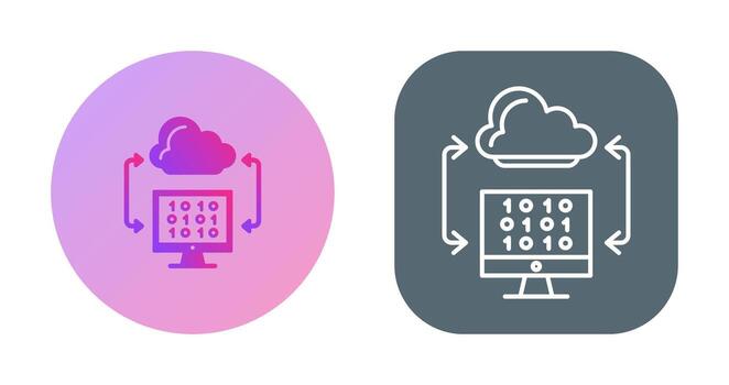 Cloud Coding Vector Icon