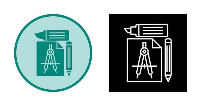 icono de vector de herramientas de estudio