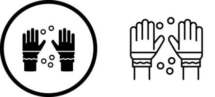 icono de vector de guantes de invierno