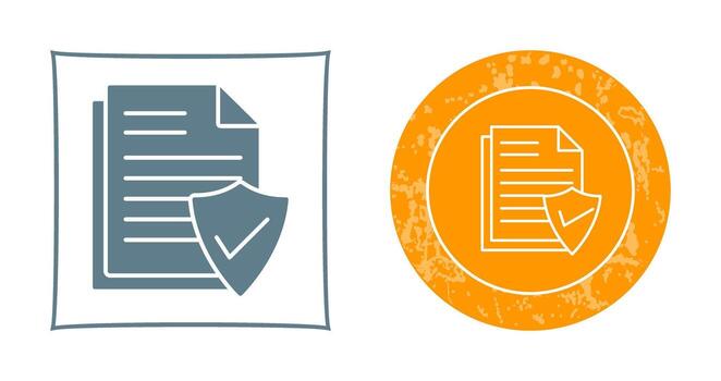 icono de vector de documento válido