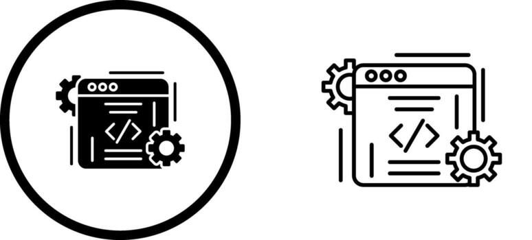 icono de vector de codificación