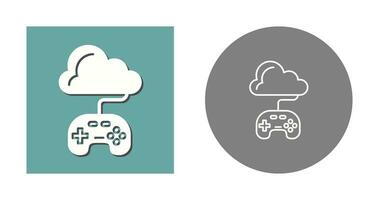 Cloud gaming icon on white Royalty Free Vector Image