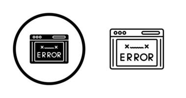 icono de vector de código de error