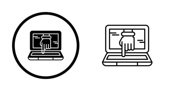 icono de vector de piratería informática