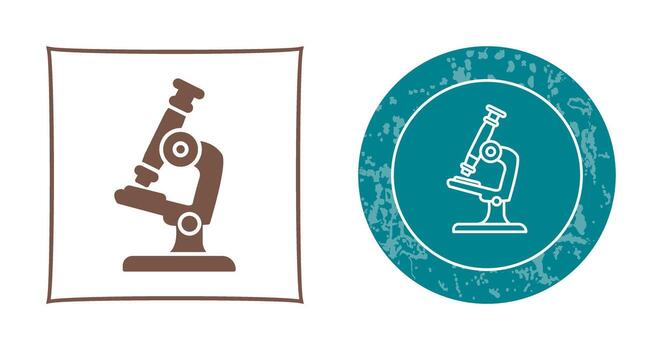 icono de vector de microscopio
