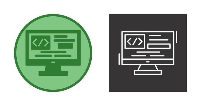 icono de vector de codificación