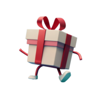 gift box Realistic 3d object in cartoon style png