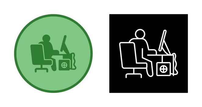 Computer Worker Vector Icon
