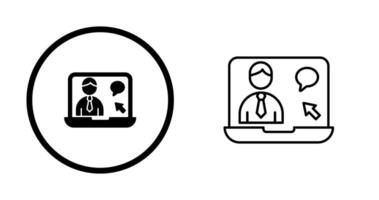 Online Interview Vector Icon