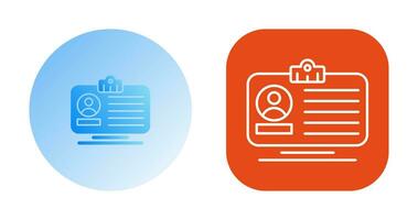 icono de vector de tarjeta de identificación