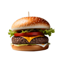 klassisch Hamburger isoliert transparent Hintergrund. ai generativ png