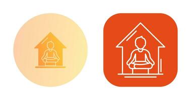 Yoga At home Vector Icon