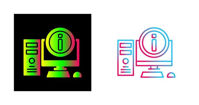 icono de vector de computadora