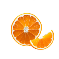 Orange Couper dans moitiés isolé transparent Contexte. ai génératif png