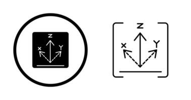 icono de vector de eje