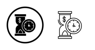 el tiempo es dinero vector icono