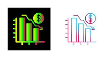 Chart Down Vector Icon