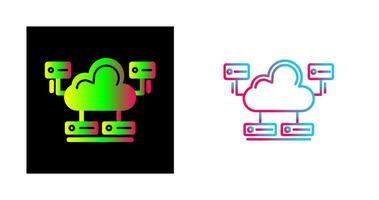 icono de vector de base de datos en la nube