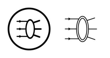 icono de vector de refracción