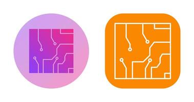 icono de vector de circuito eléctrico