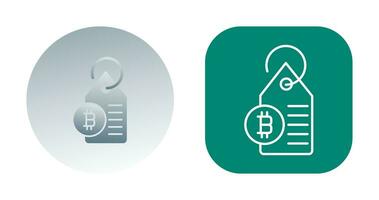 Bitcoin Label Tag Vector Icon