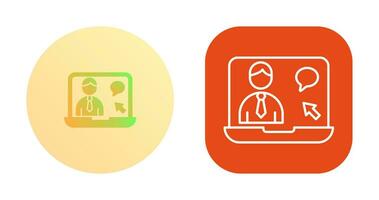 Online Interview Vector Icon