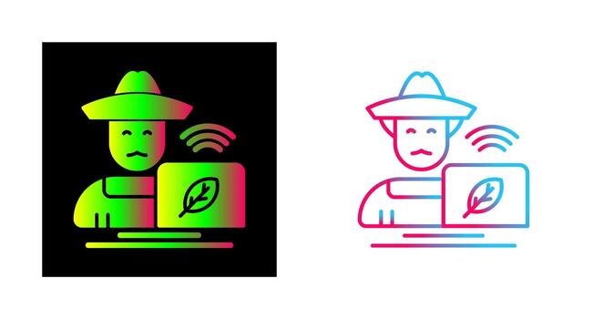 icono de vector de granjero