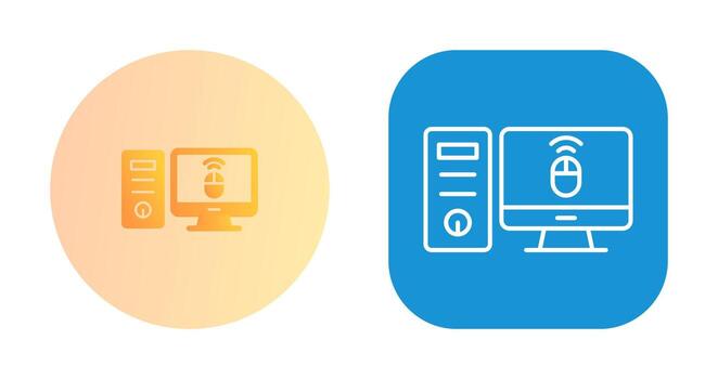 Desktop Computer Vector Icon