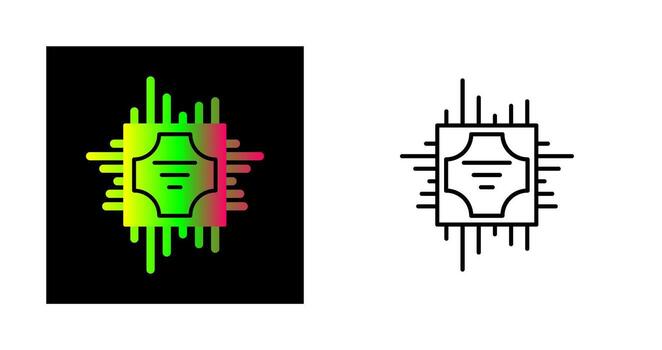 icono de vector de cpu