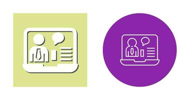 Online Job Interview Vector Icon