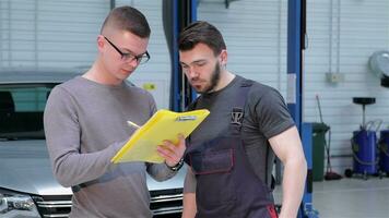 Client signs a list of repairs video